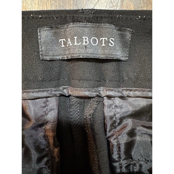Talbots Barely Boot Dress Pants Black Women's Size 6 (W32xL30) Mid Rise Stretch - Picture 7 of 10